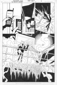 Batman Strikes #7 - Title Page inks Batman Strikes #7 - Title Page inks
