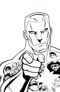 Young Justice #9 - cover inks Young Justice #9 - cover inks
