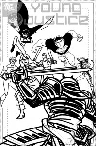 Young Justice #9 - cover sketch e Young Justice #9 - cover sketch e