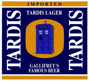 Tardis Lager label Tardis Lager label