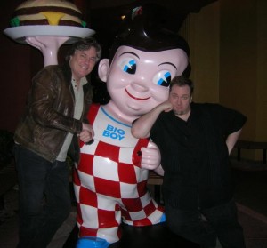 With Rob and Bob. Bob's looking at me. With Rob and Bob. Bob's looking at me.