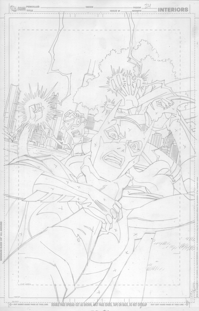 Young Justice #24 cover pencils