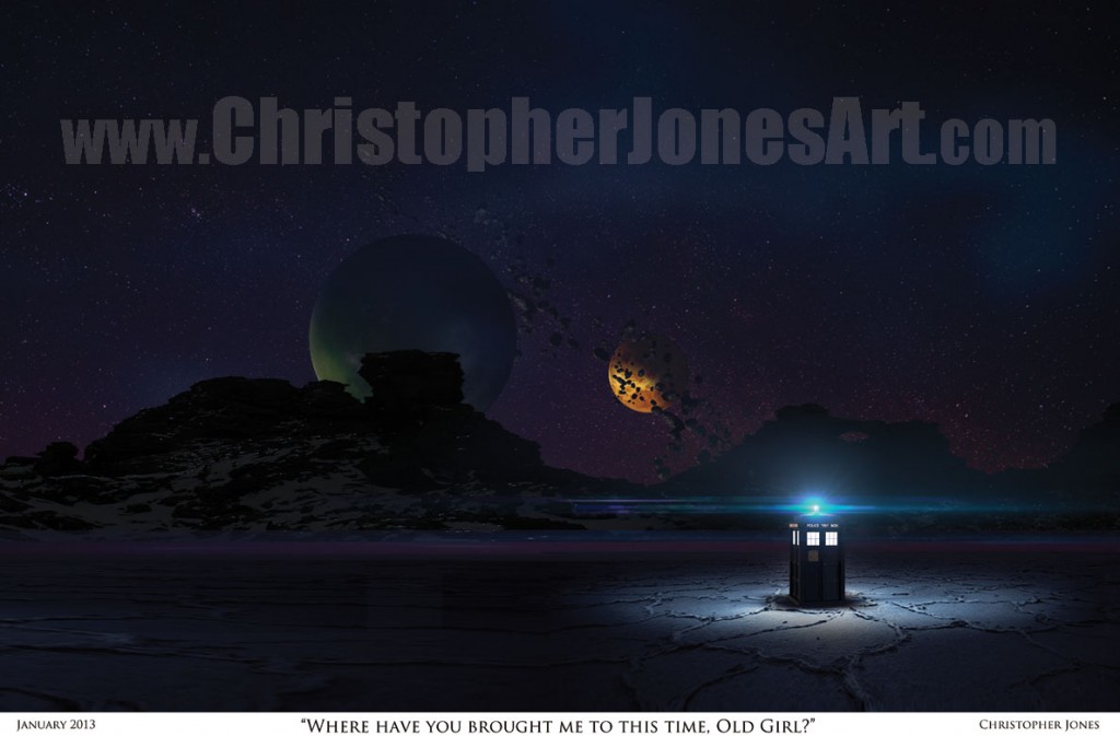 TARDIS on Alien World - Framed Print prev