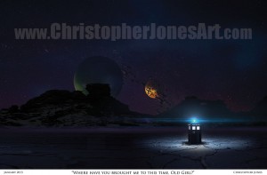 TARDIS on Alien World - Framed Print prev