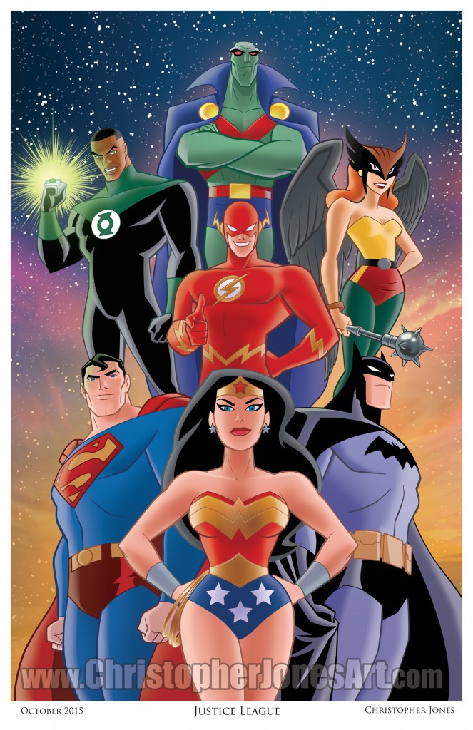 Justice League art print by Christopher Jones